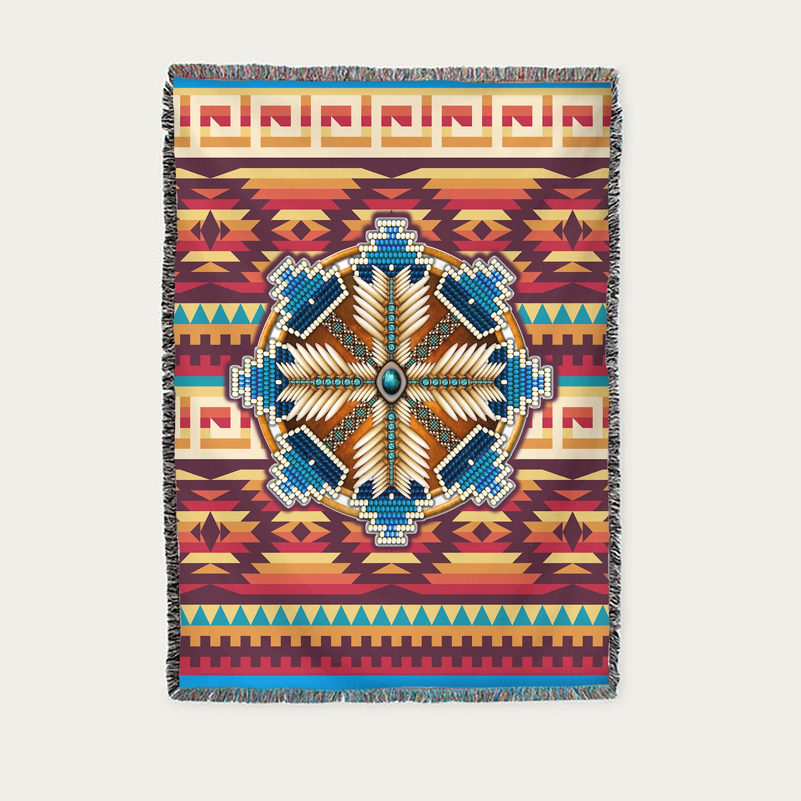 Native American Throw Blanket Woven Blankets Native American Etsy
