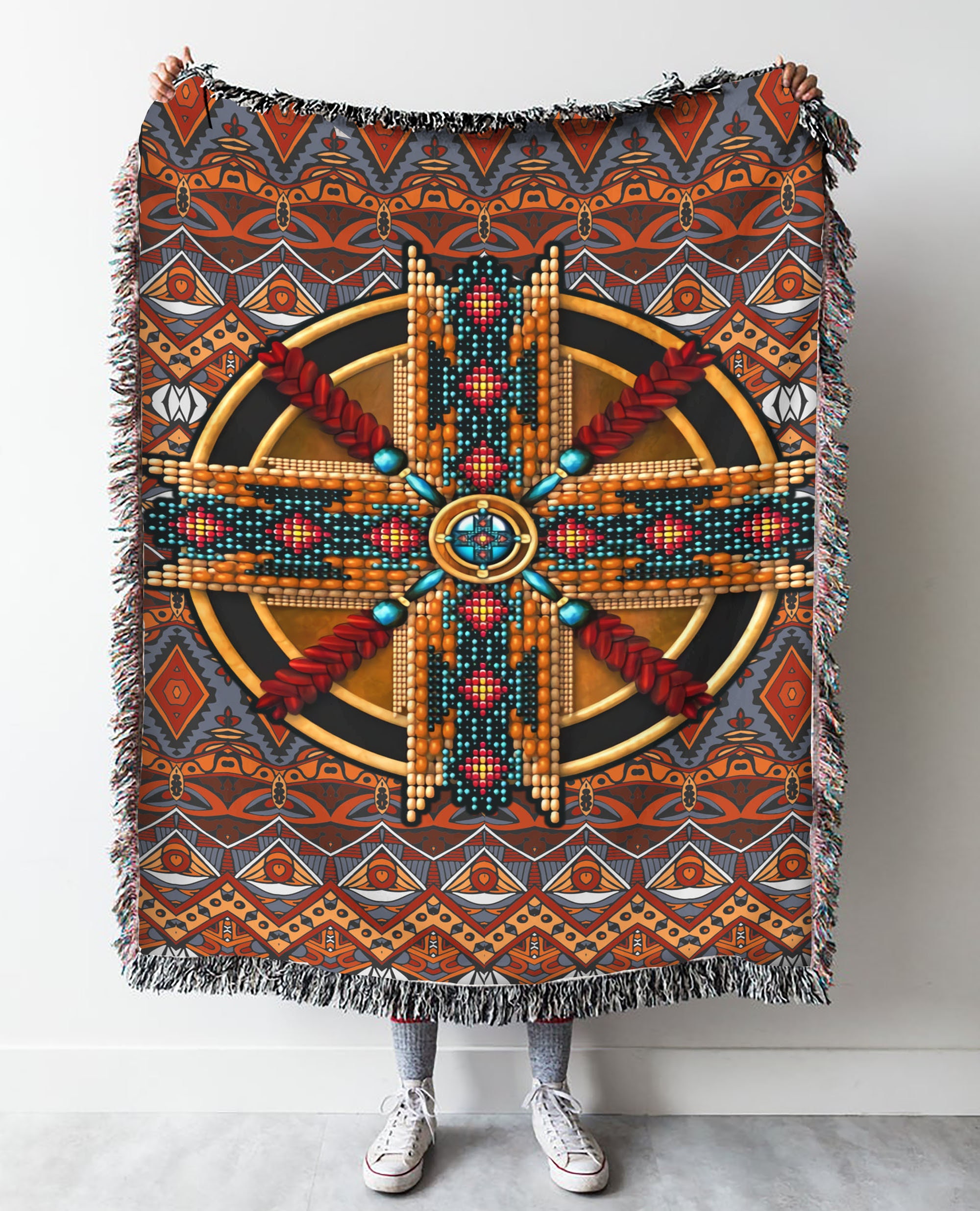Native American Throw Blanket Woven Blankets Native American Etsy