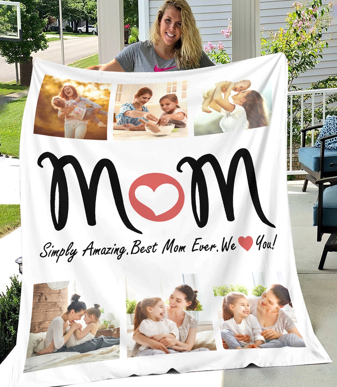 Personalized Gifts for Mom Photo Blanket Customized Custom Etsy
