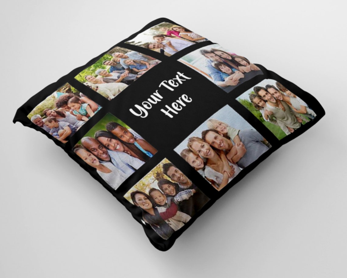 Personalized Family Photo Collage Pillow Family Photo Pillow Etsy