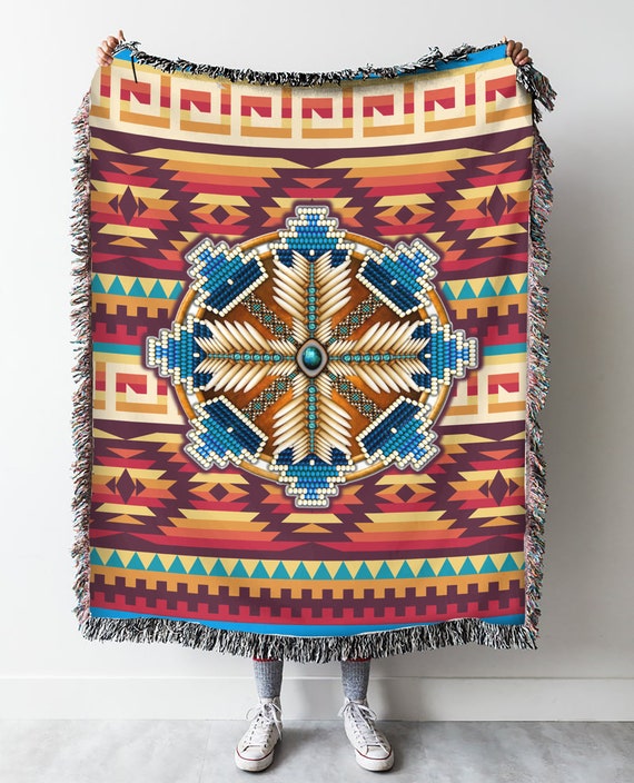 Native American Throw Blanket Woven Blankets Native American Etsy