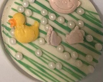 Chokladöverdragna Oreos till babyshowern