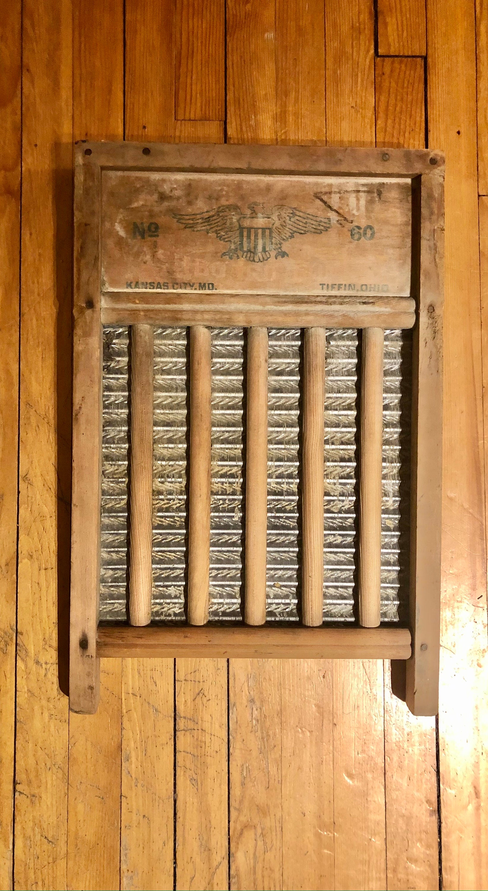 3Antique Washboards/Silver No. 60/Kansas City MO/Tiffin Etsy