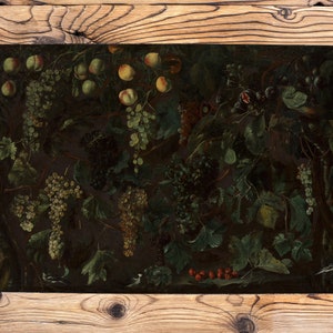 spread cloth // ritual cloth // spirit cloth // wiccan altar- velveteen -fruit & floral, renaissance painting, divination tool - 20&quot; x 13&quot;