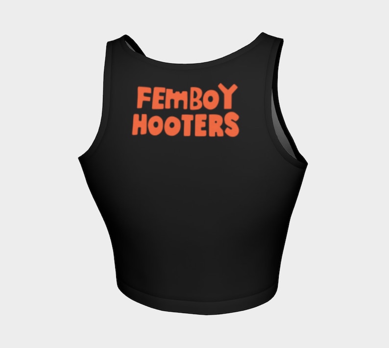 FEMBOY HOOTERS Hooters LOGO Crop Top Printed Restaurant Goth Uniform