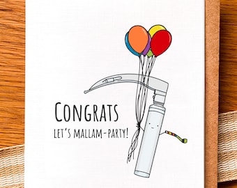 Congrats Doctor Card: Anesthesia Fellowship Match, Medical School Grad