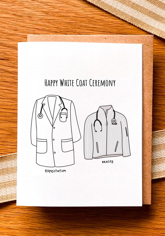 Happy White Coat Ceremony Congrats Doctor Card Medical Etsy