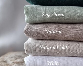 Wide White Linen Shower Curtain: Custom Boho Style