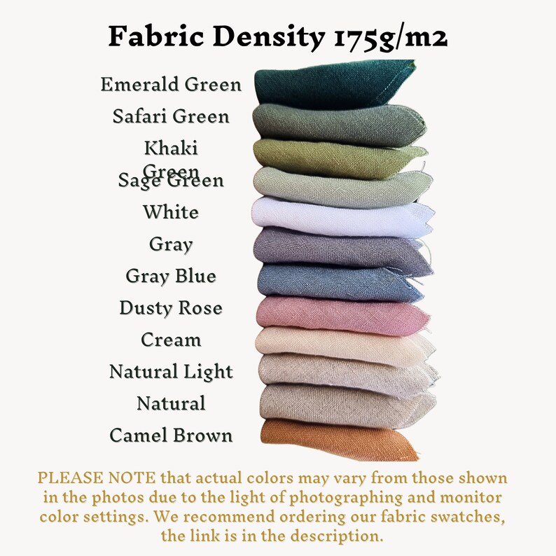 a poster with different colors of fabric