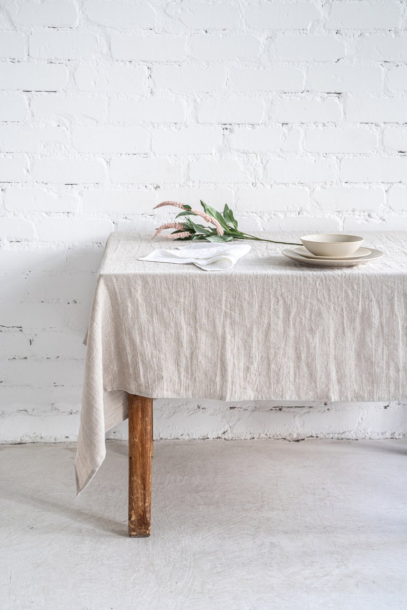 Sustainable linen tablecloths are a timeless kitchen accessory for any occasion - Easter, Thanksgiving, Christmas, Weddings and etc. Eco-friendly linen table cloths are a necessity in creating a beautiful cozy and luxurious home interior decor.