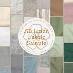 Linen fabric samples set of all colors (fast delivery). Linen fabric swatches for curtain panels. Couch covers. Bedspreads. Tablecloths
