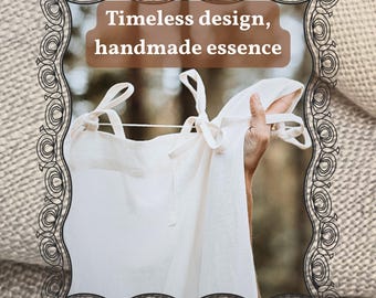 Semi Sheer Linen Curtains - Farmhouse Tie Top Panels, Extra Long Living Room Drapes