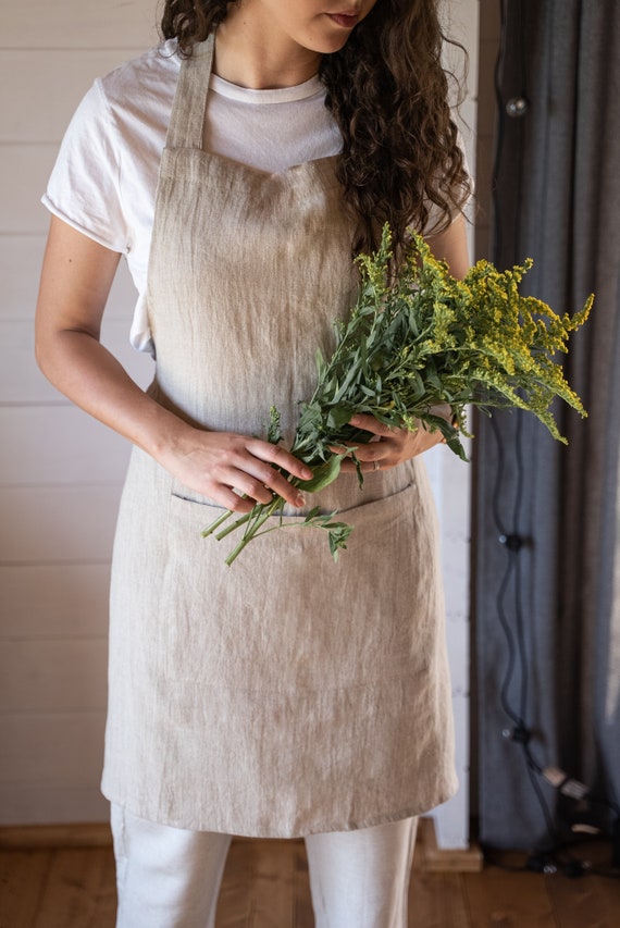 リネンエプロン 楽天市場】リネン エプロン LINEN & BASIC 5色展開 無地
