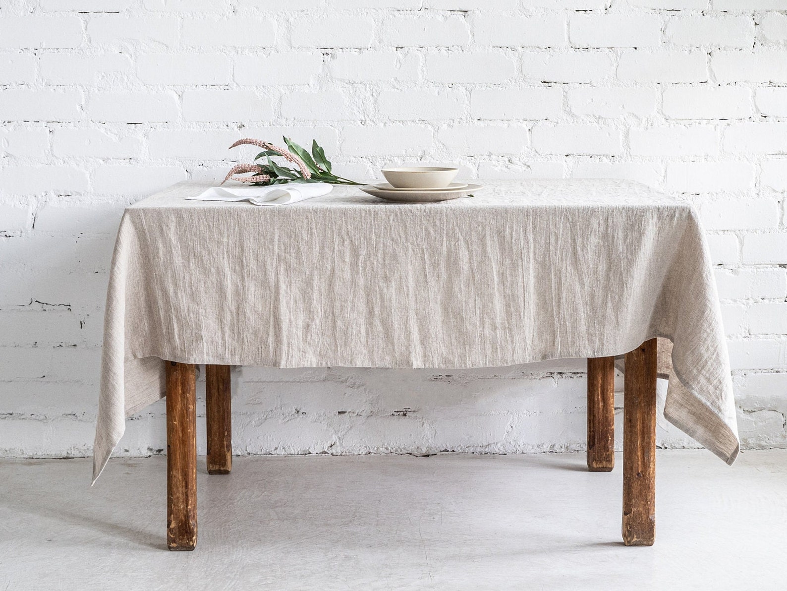 Oval Linen Tablecloth Long Linen Table Cloth Sheet Wide Etsy