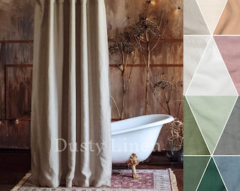 Extra long shower curtain linen: Boho Chic for Farmhouse Bathrooms. Transform Your Bathroom Wide Shower Stall Curtains for Rustic-Chic Decor