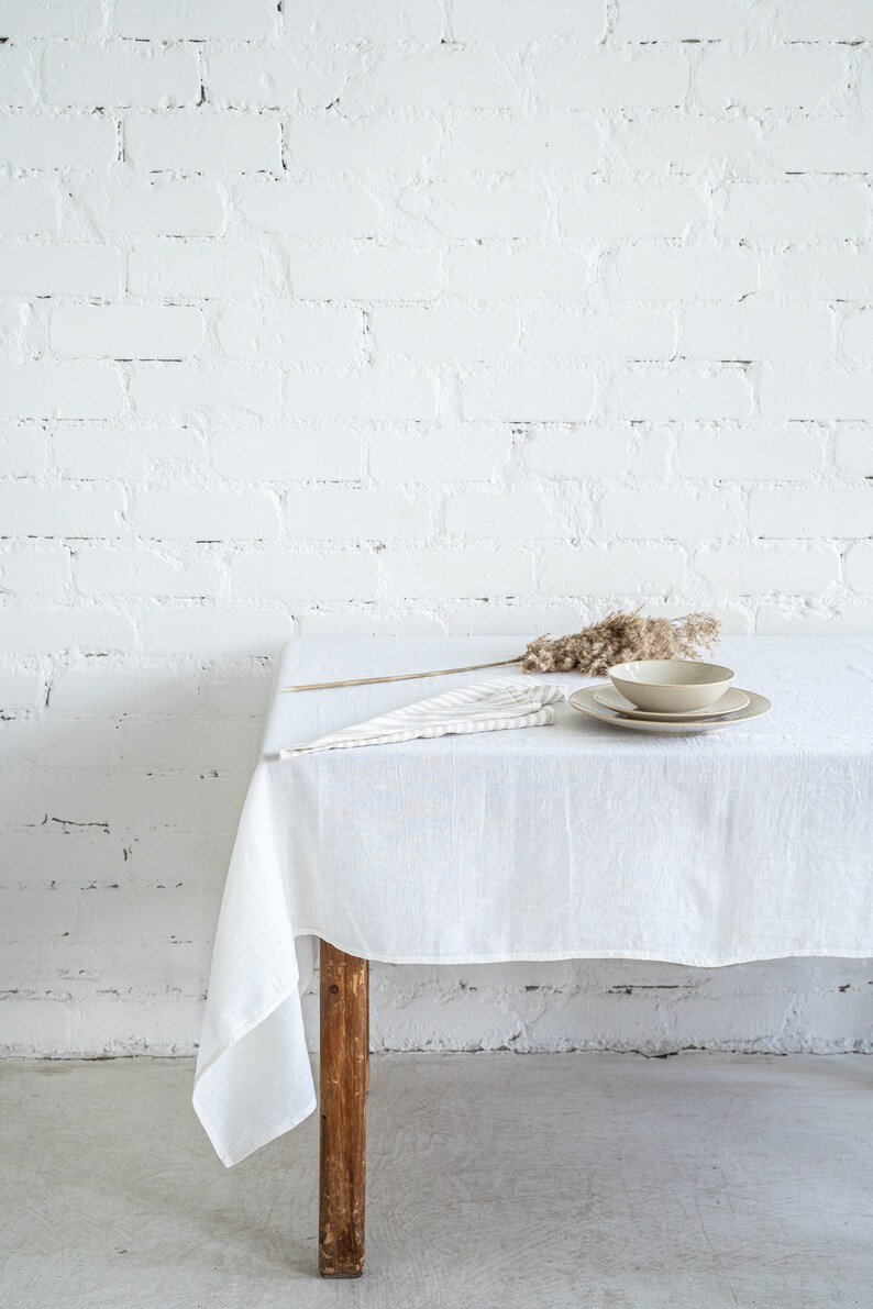 Sustainable linen tablecloths are a timeless kitchen accessory for any occasion - Easter, Thanksgiving, Christmas, Weddings and etc. Eco-friendly linen table cloths are a necessity in creating a beautiful cozy and luxurious home interior decor.