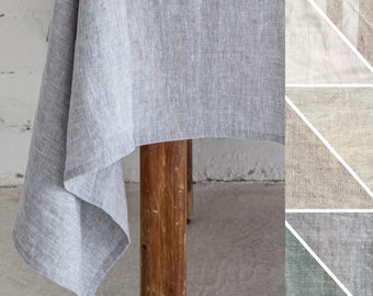 Gray custom table cloth. Farmhouse table decor. Linen tablecloth for thanksgiving décor. Wide dinning tablecloth rectangle. Wedding Gift