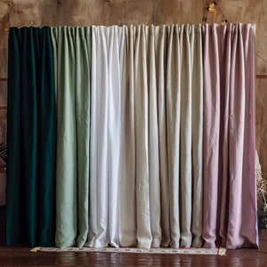 Farmhouse Shower Curtains - Rustic Elegance for Your Bath. Extra Long Shower Curtains - Luxury Linen for High Ceilings