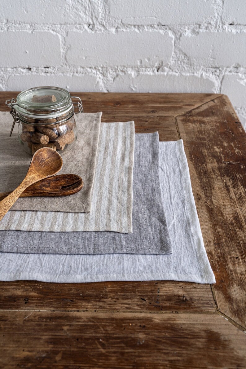 Linen napkins set of 4 6 8 10 12. Table napkin. Cloth napkins, linen tablecloth. Organic napkins. Holiday napkins image 4