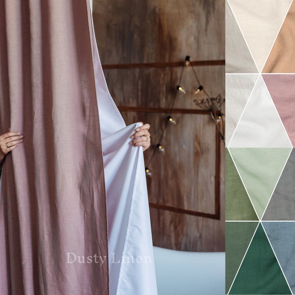 Linen Shower Curtain Elegance: Long Panels for Spa-Like Luxury. Elevate Farmhouse Style with Linen Bathroom Curtain Gift