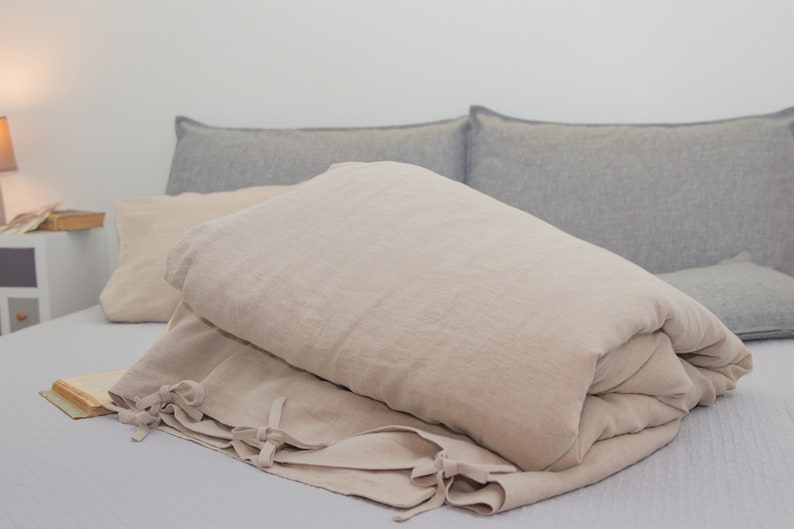 Natural Linen Comforter Cover. Queen King Twin Double Linen Etsy