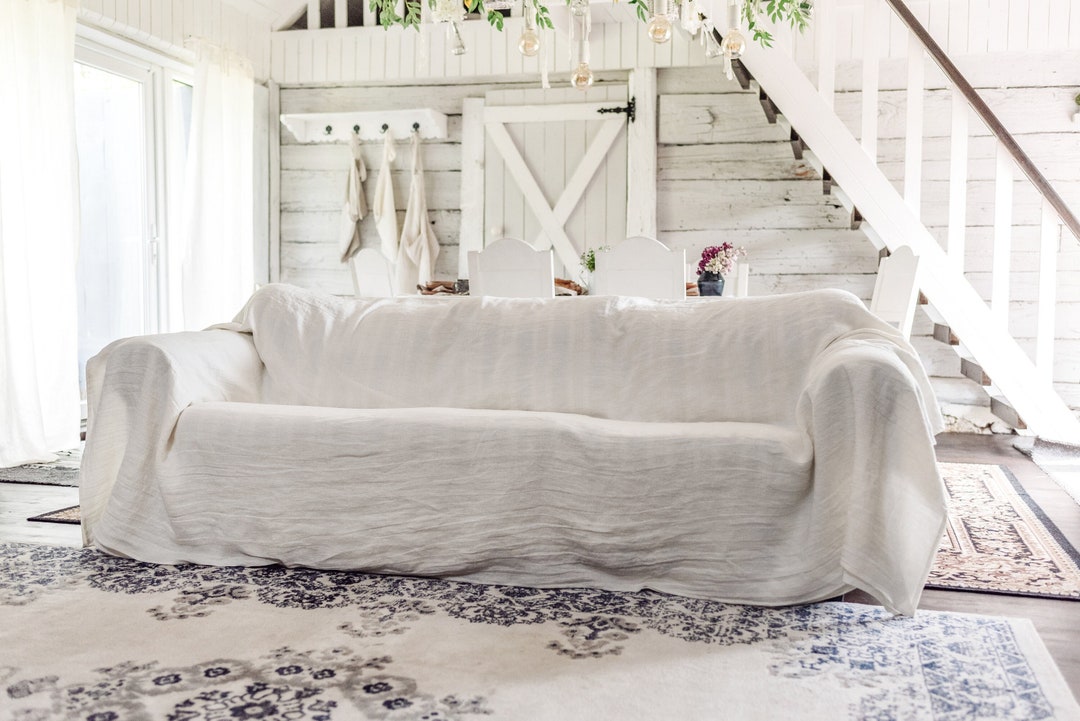 Kivik Sofa Cover Linen Couch Covers Custom Cover Seamless Etsy