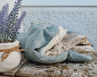 Linen Fabric Remnants: 1.5kg Soft Scraps for DIY Crafts