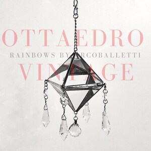 Here comes the sun! Rainbows at home. Water prism, vintage octahedron