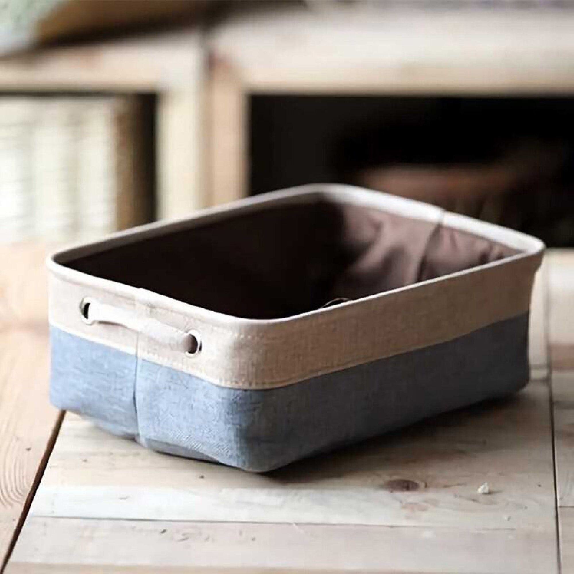 Coverless Cotton Linen Storage Baskets Doublelayer Storage Etsy