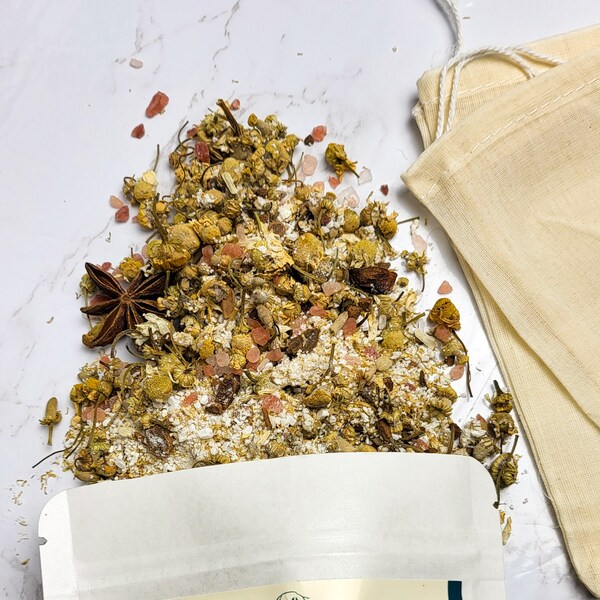 Chamomile Foaming Bath tea | Theraputc Bath Soak For Relaxation And Stress Relief | Herbal Bath Salts