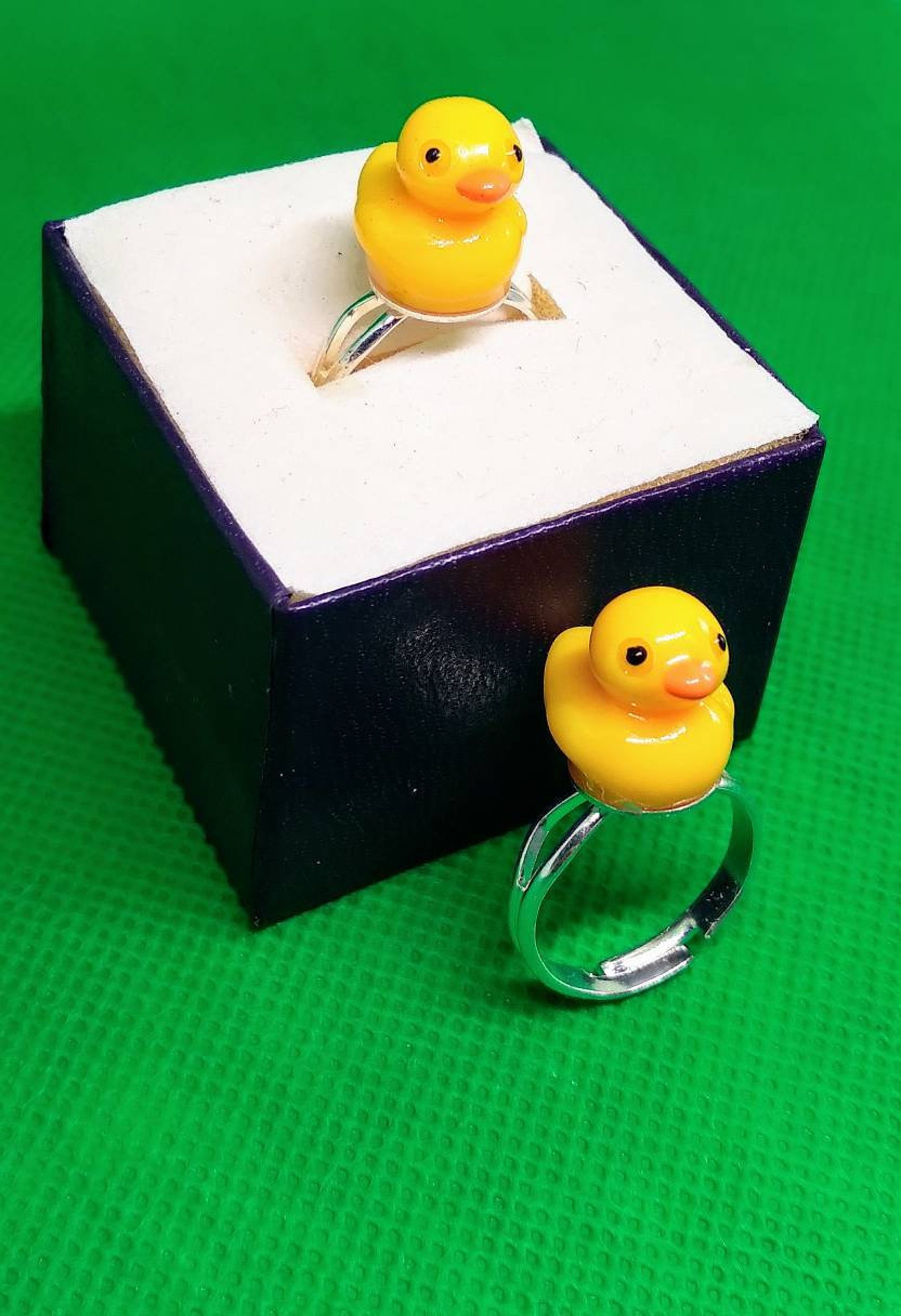 Kids Rubber Ducky Ring Duck Ring Yellow Ring Kids Duck Etsy