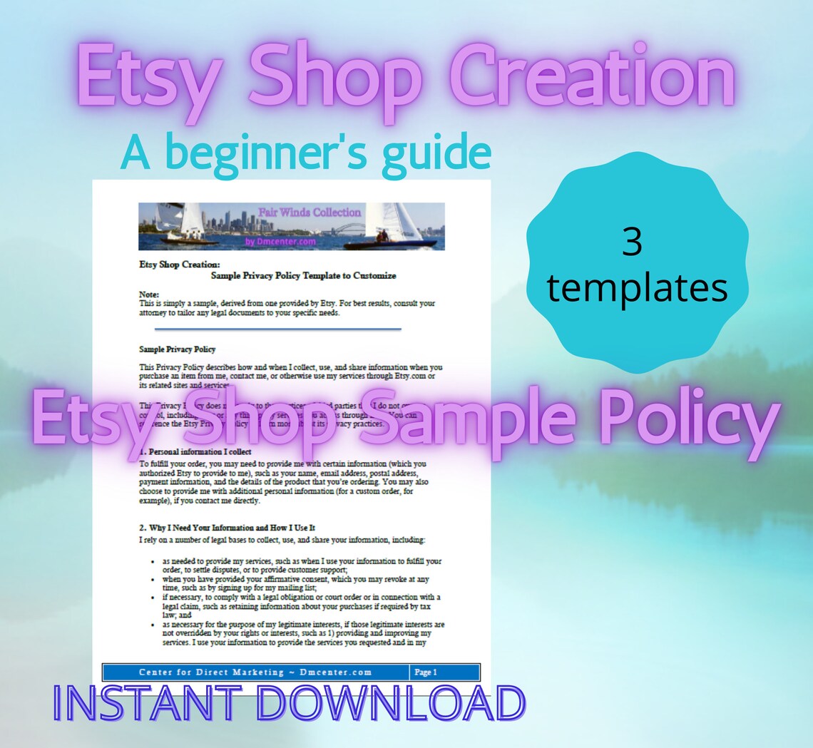 Etsy Shop Set up Howto Video Listing Tips 5 Checklists 3 Templates