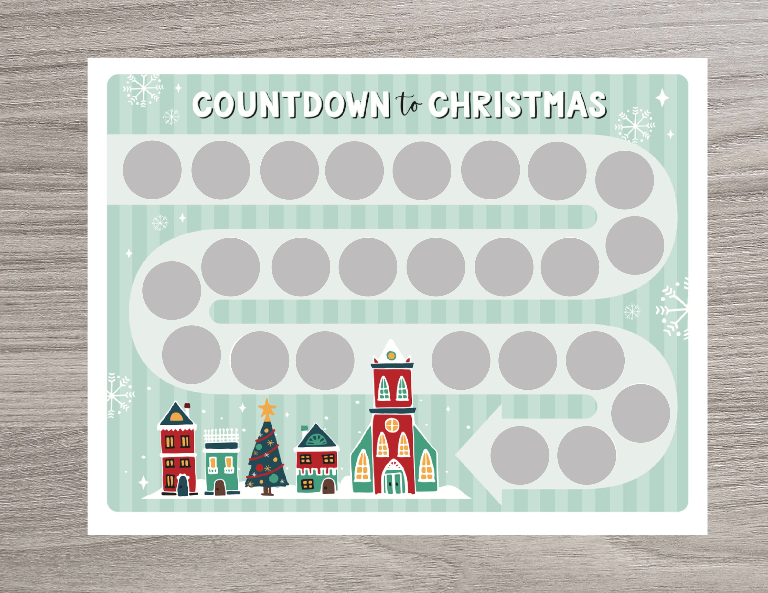 Scratch off Christmas Advent Calendar, Christmas Countdown, Christmas