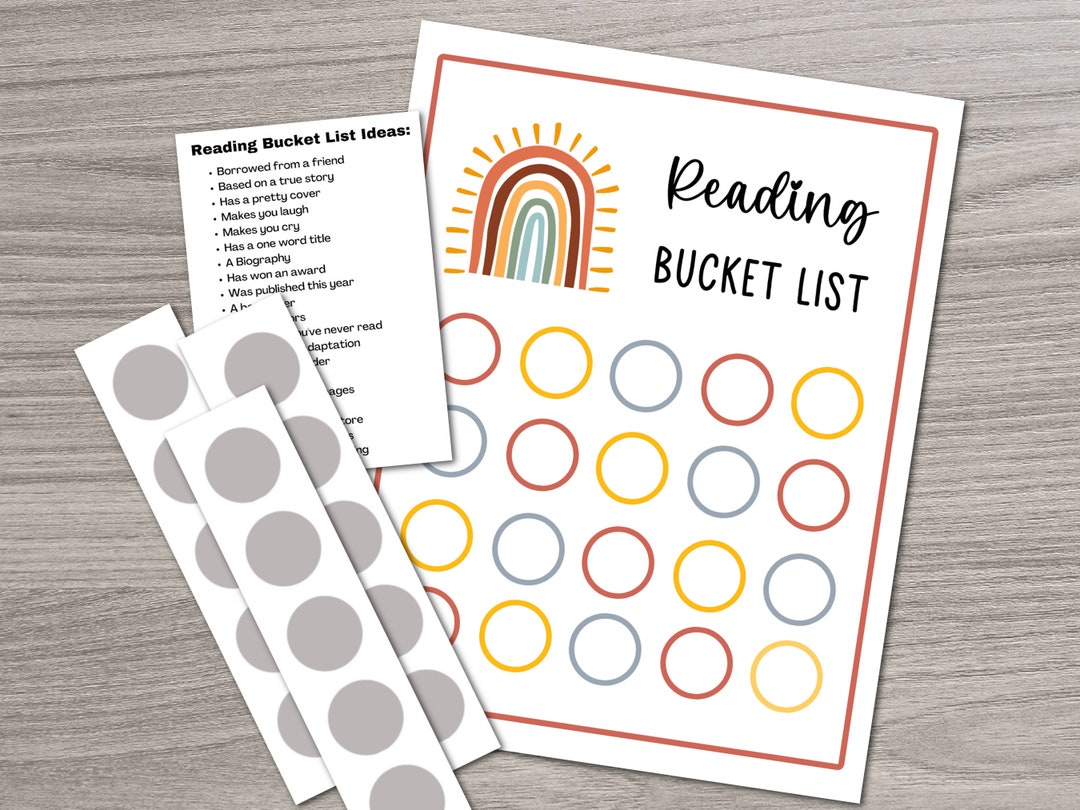 Reading Bucket List Scratch off Chart, Book Bucket List, Great Gift for