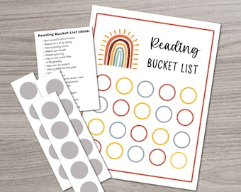 Reading Bucket List Scratch Off Chart, Book Bucket List, Great Gift for Book Lover, Book Chart for Kids and Adults, Reading Tracker