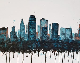 Kansas City Skyline canvas print