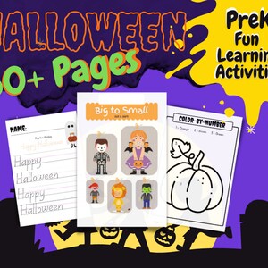 Halloween Busy Binder Printable Activities for Preschool Educational Materials and Homeschool Learning