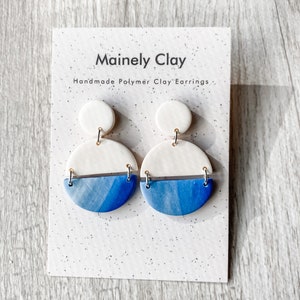Amara Statement Earrings Mother/'s Day Gift Idea Handmade Jewelry One-of-a-Kind Polymer Clay Earrings Gifts for Her