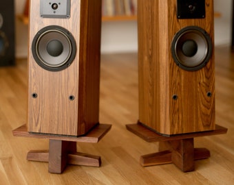 Custom Hardwood Speaker Stands - Meticulously Crafted for Audio Enthusiasts