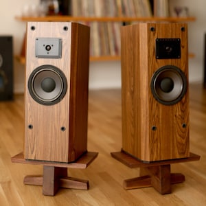 Custom Hardwood Speaker Stands - Meticulously Crafted for Audio Enthusiasts