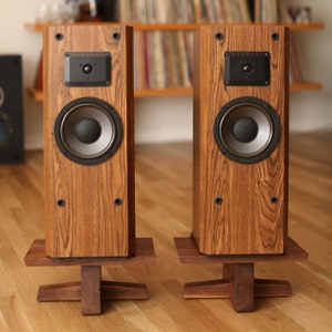 Speaker Stands - Walnut Hardwood