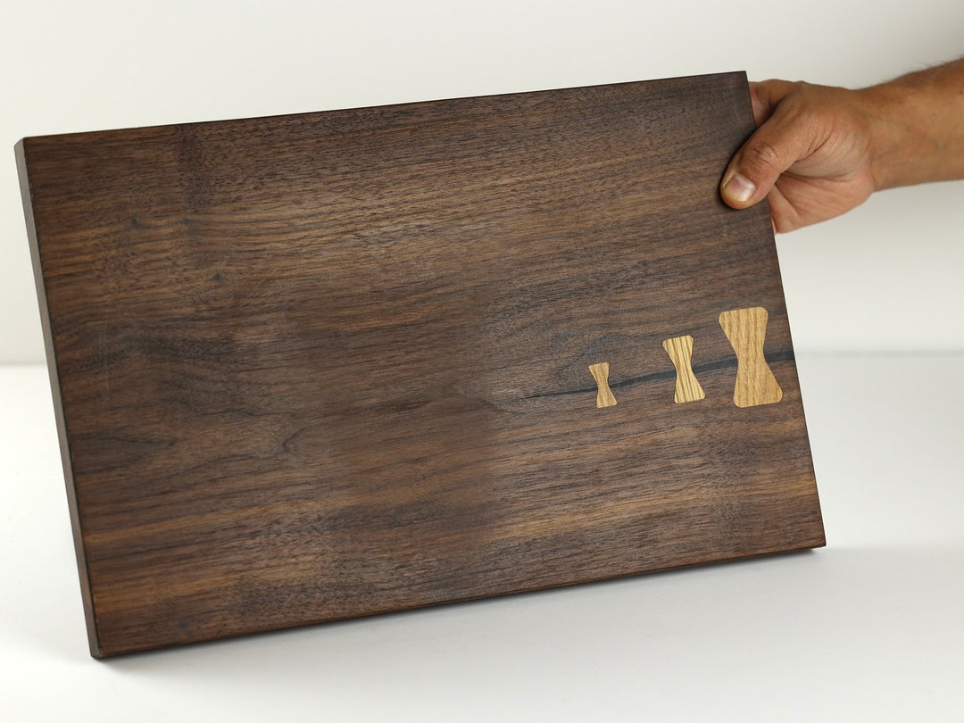 Photo inspiration: Visual Reference: Walnut Wood Cutting Board With White Oak Bowties A Versatile