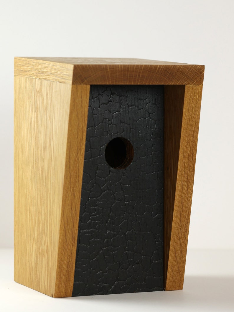 White Oak and Shou Sugi Ban Birdhouse image 5