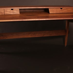 Modern Black Walnut Desk