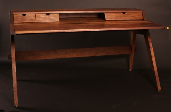 Modern Black Walnut Desk