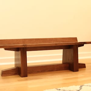 Solid Walnut Center Channel Speaker Stand - Hardwood, Two-Leg Support