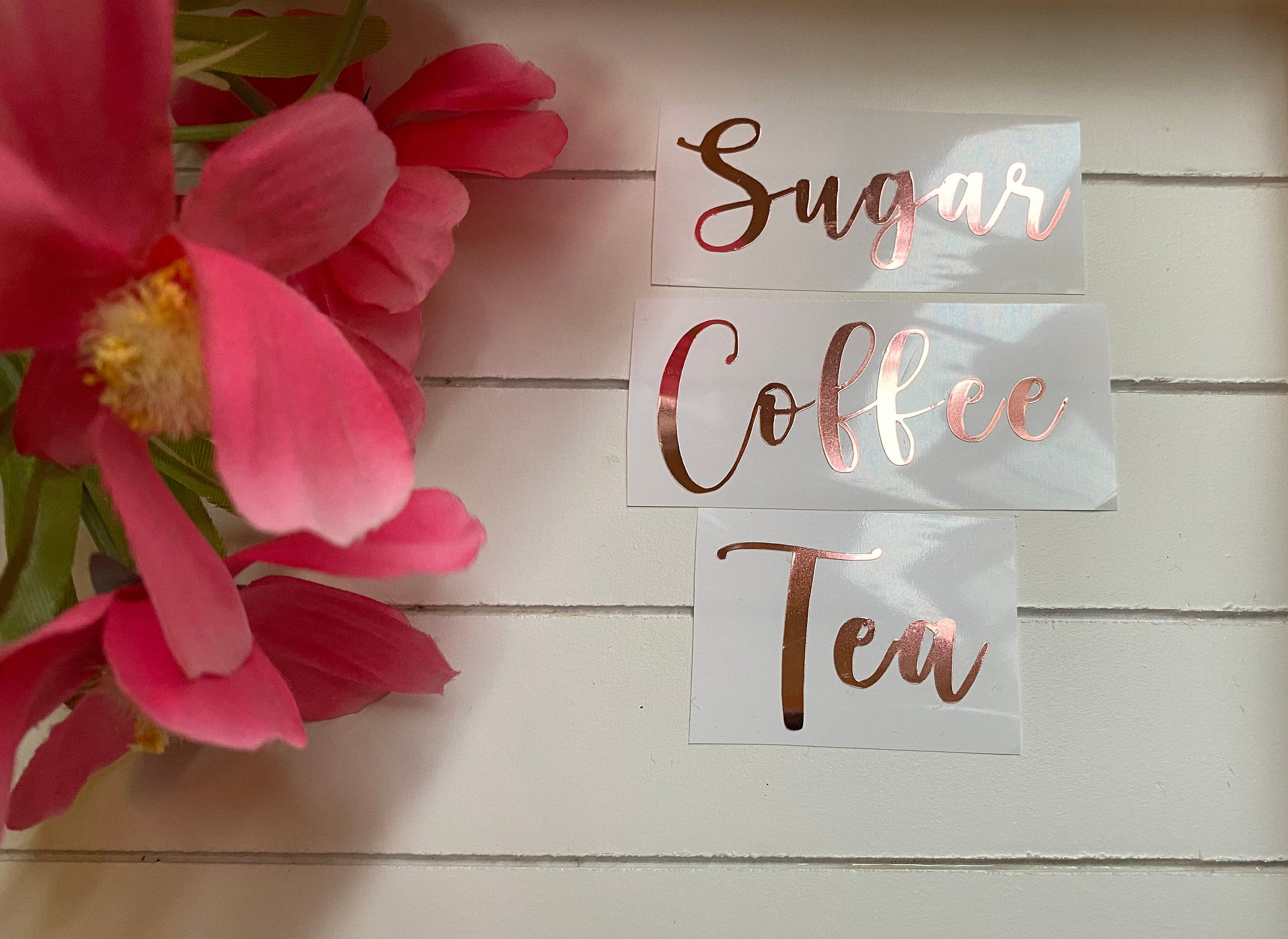 Rose Gold Vinyl Personalised Name Sticker Chrome Custom Etsy UK