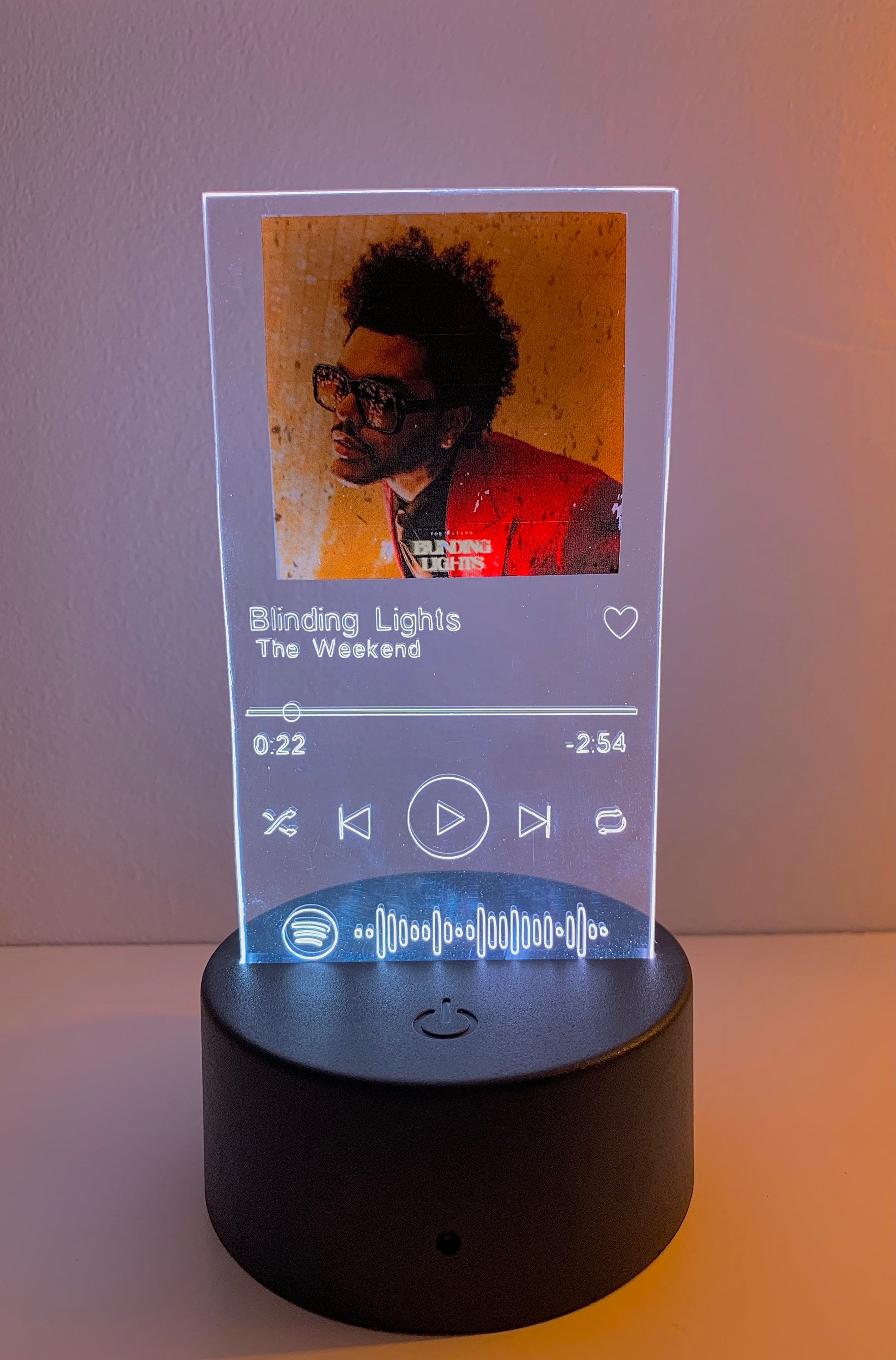 Spotify Song Engraved Light lamp 3D Acrylic Music Custom Song Etsy