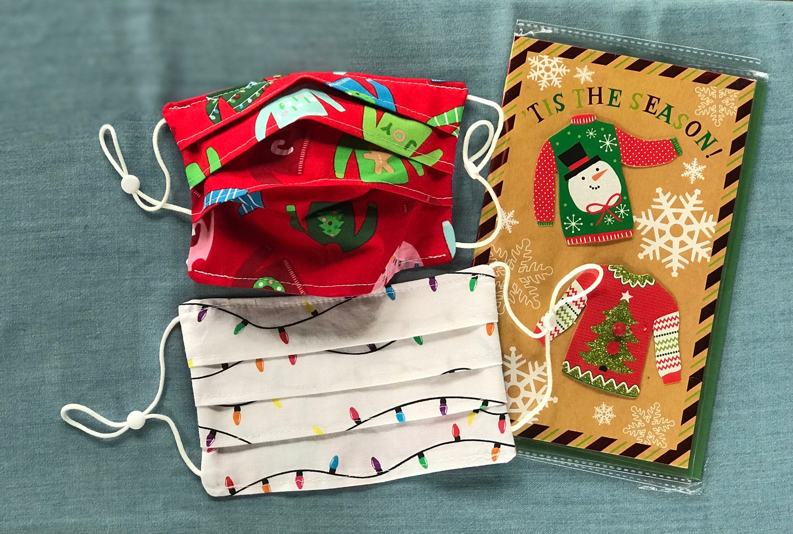 Christmasthemed Face Masks Etsy