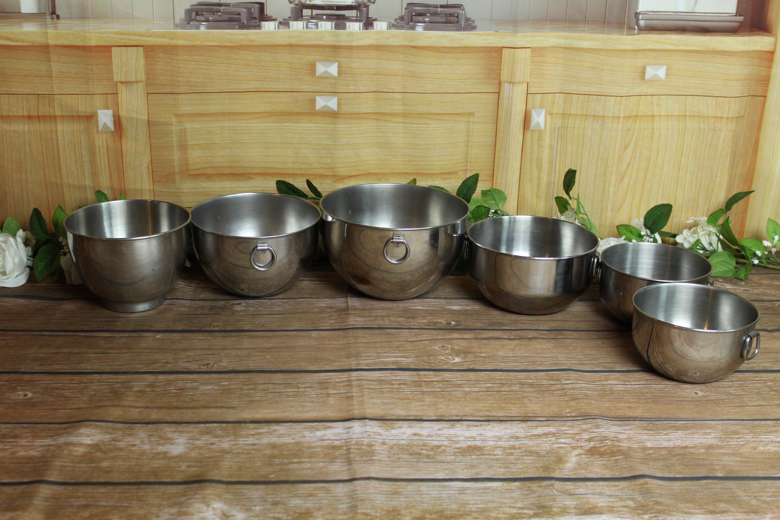 vintage stainless bowl デンマーク製 Vintage Revere Ware Stainless Steel D Ring Mixing Bowls 1 to 3 Qt